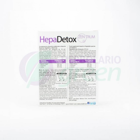 Hepadetox 10 ampollas Zentrum