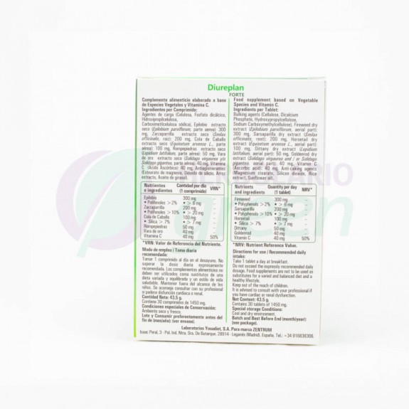 Diureplan Forte 30 comprimidos Zentrum