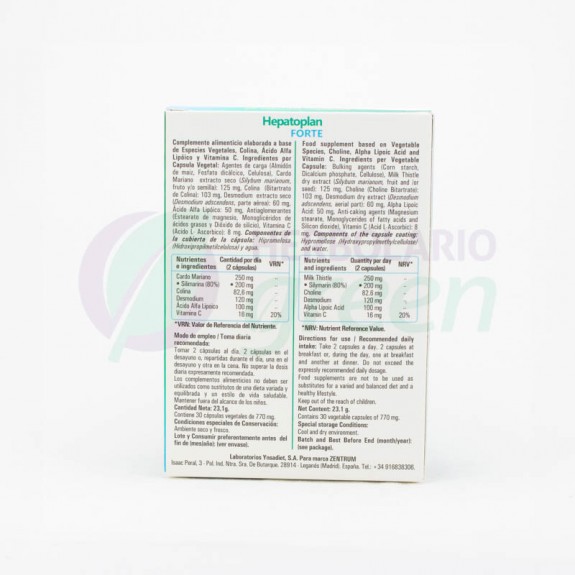 Hepatoplan Forte 30 capsulas Zentrum