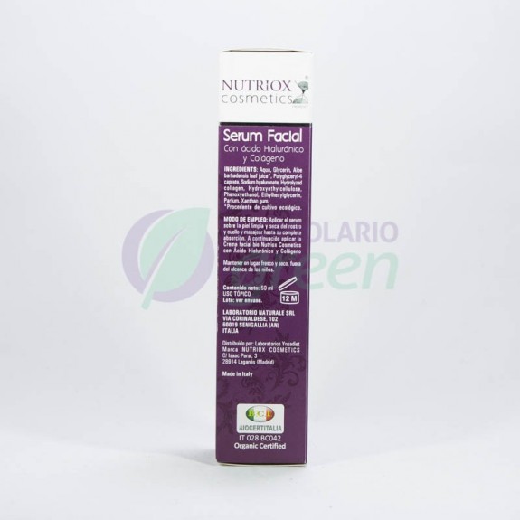Serum Facial colágeno y ácido hialurónico Bio 50ml Nutriox