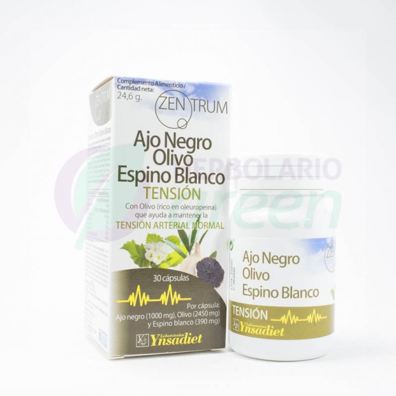 Ajo Negro , Olivo y Espino Blanco 30 capsulas Zentrum